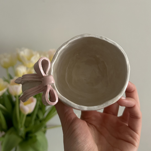 Kubek Ceramiczny z Kokardą Lucky Girl 270 ml 🎀