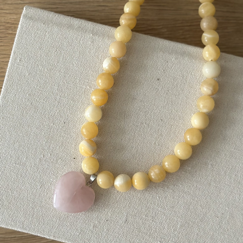 Naszyjnik z kalcytu żółtego - Yellow Bloom 💛