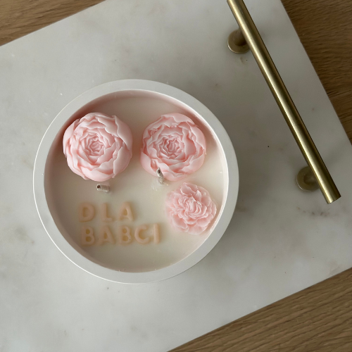 Świeca Sojowa „Piwonie dla Babci”