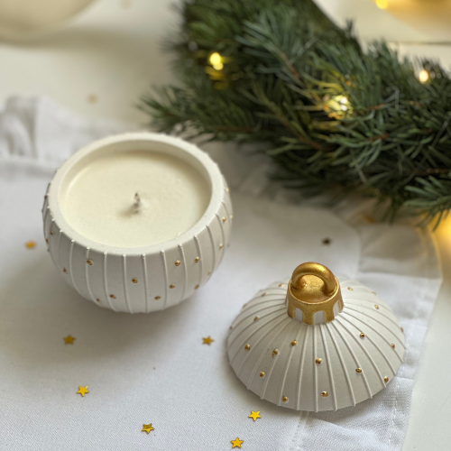 Bombka Świąteczna - Świeca Sojowa Dekoracyjna
