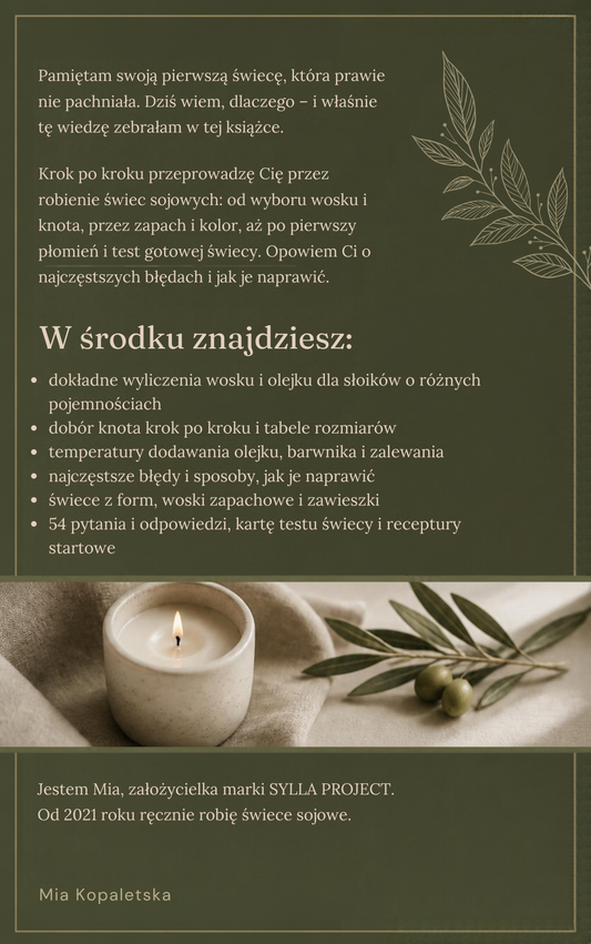 Świece sojowe – Krok po kroku | E-book dla początkujących i sprzedających