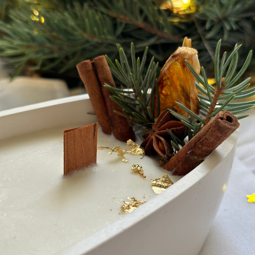 Zestaw Prezentowy Świąteczny: Świeca Korzenna i Świeca Zimowy Wieczór