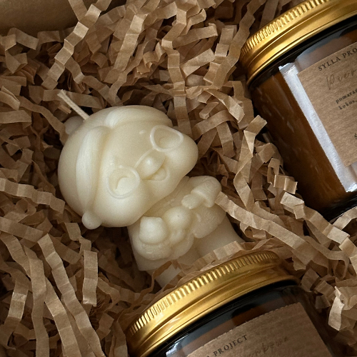 Zestaw Prezentowy dla Dziadków – Babcia & Dziadek oraz Dwie Świece w Szkle 120ml