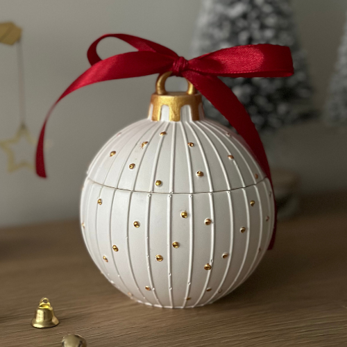 Bombka Świąteczna - Świeca Sojowa Dekoracyjna