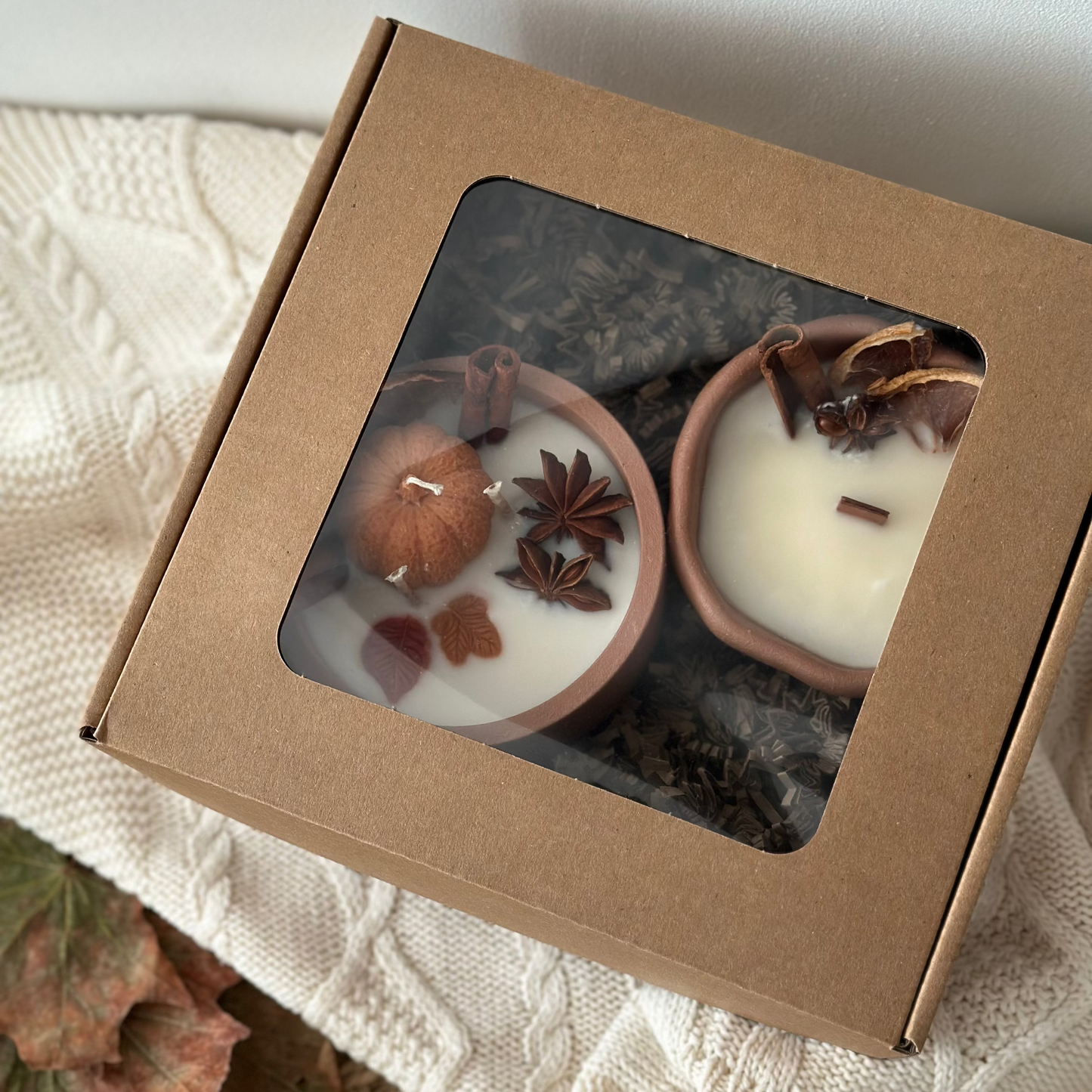 Zestaw Świec Sojowych Dekoracyjnych – Dynia & Przyprawy