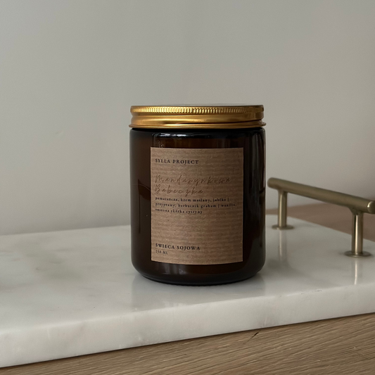 Świeca Sojowa 250 ml – Mandarynkowa Babeczka