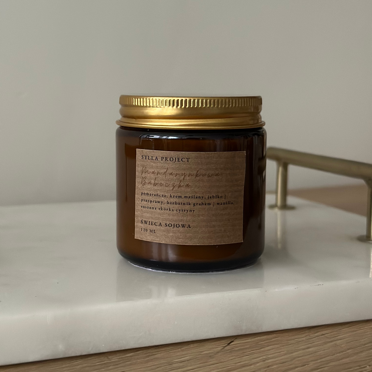 Świeca Sojowa 120 ml – Mandarynkowa Babeczka