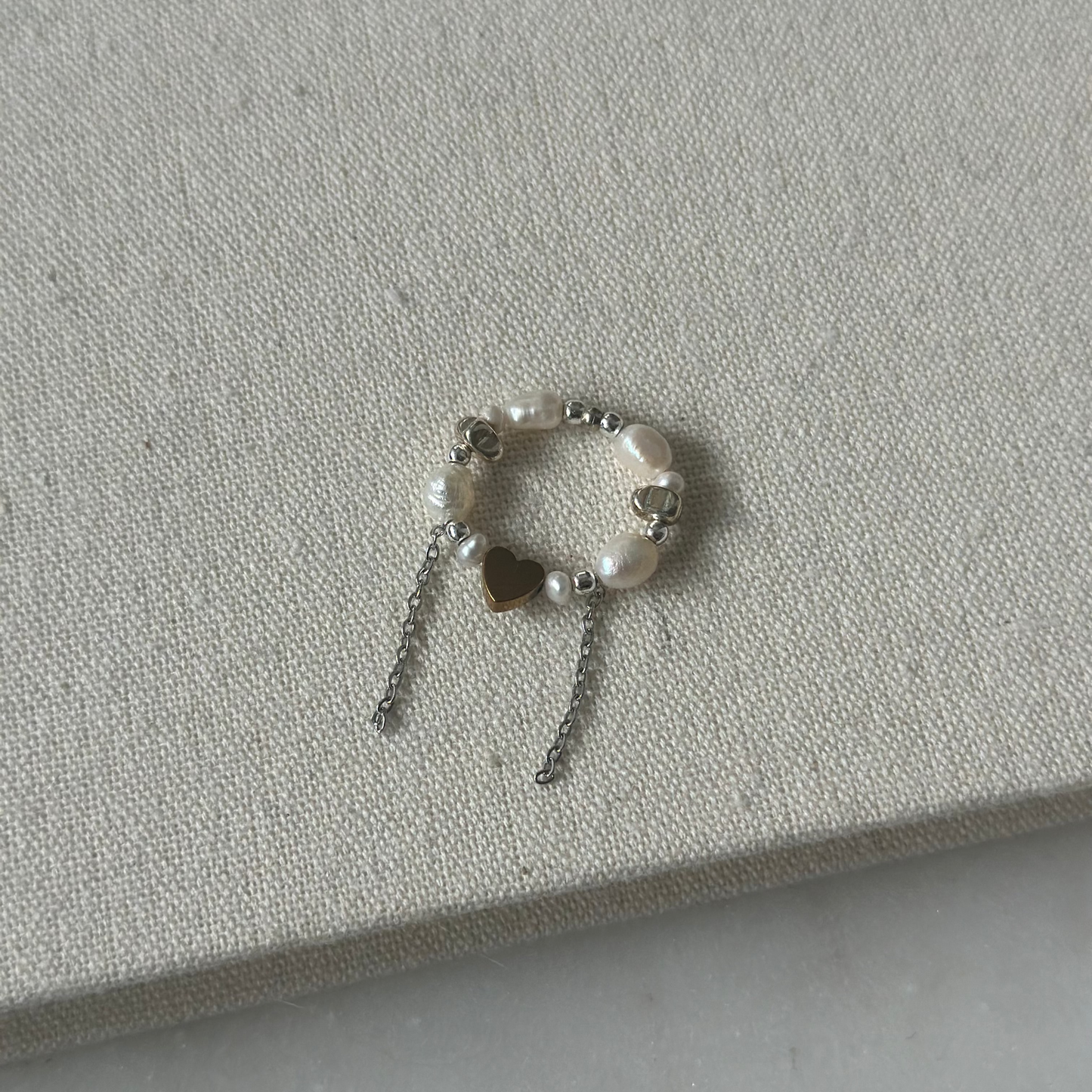 Pierścionek Pearl Heart