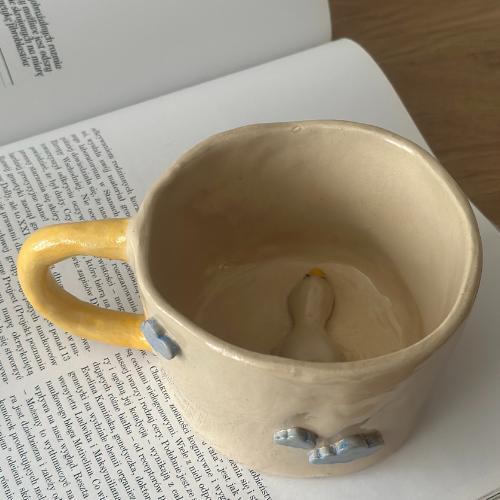 Kubek Ceramiczny z Chmurkami i Gęsiem 250 ml☁️☕