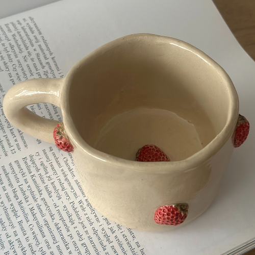 Kubek Ceramiczny z Truskawkami 250 ml 🍓