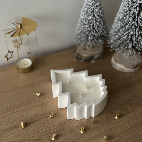 Świeca Sojowa Dekoracyjna - Choinka