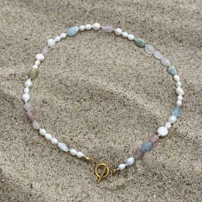 Naszyjnik Pearl Bloom – Perły i Morganit