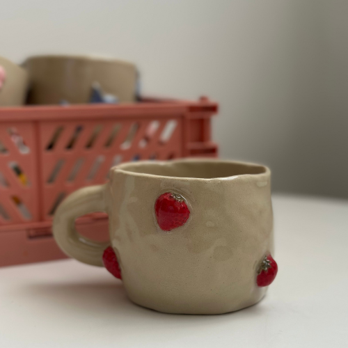 Kubek Ceramiczny - Truskawki🍓