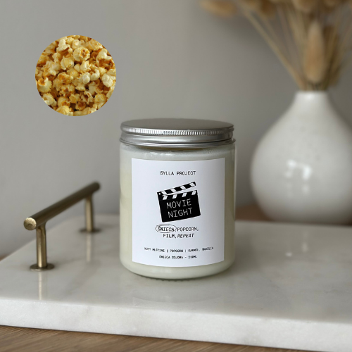 🎬 Movie Night – Świeca Sojowa w Szkle 250 ml