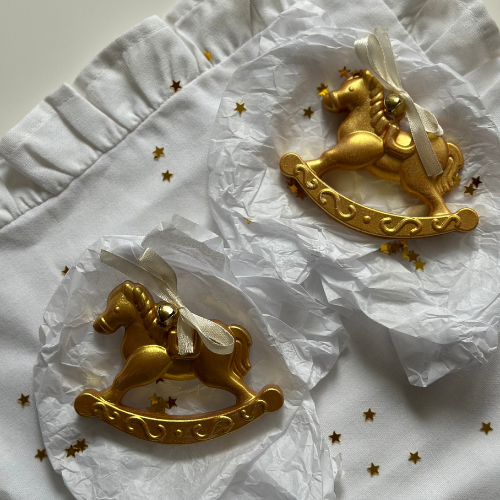 Zawieszka na Choinkę Konik Gold | Ozdoba Świąteczna