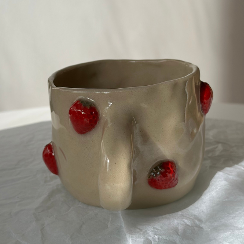 Kubek Ceramiczny - Truskawki🍓