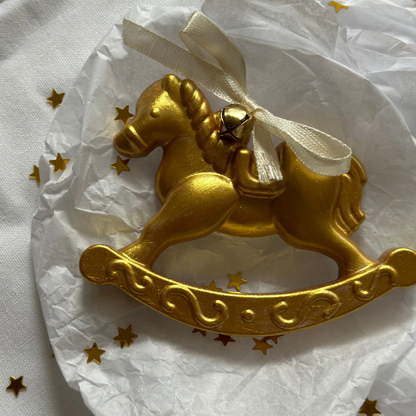 Zawieszka na Choinkę Konik Gold | Ozdoba Świąteczna