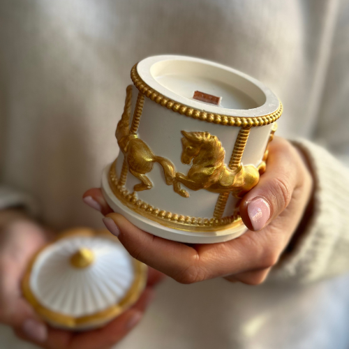 Karuzela Gold - Świeca Sojowa Dekoracyjna