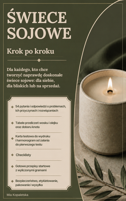 Świece sojowe – Krok po kroku | E-book dla początkujących i sprzedających