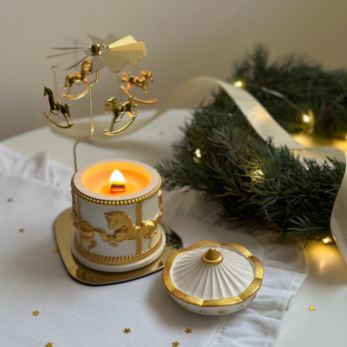 Karuzela Gold - Świeca Sojowa Dekoracyjna