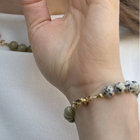 Bransoletka EARTH BALANCE – minimalistyczna bransoletka z jaspisu