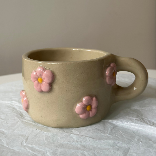 Kubek Ceramiczny - Kwiaty 🌸