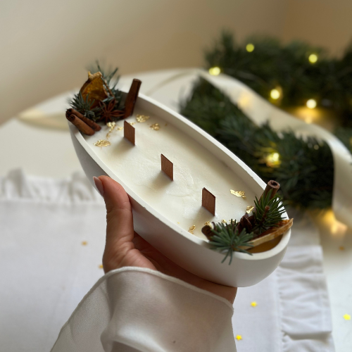 Świeca Sojowa Dekoracyjna – Zimowy Wieczór