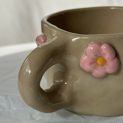 Kubek Ceramiczny - Kwiaty 🌸