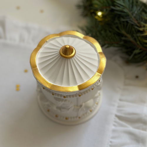 Świeca Sojowa Dekoracyjna - Karuzela Golden Dots