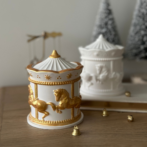 Karuzela Gold - Świeca Sojowa Dekoracyjna