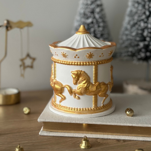 Karuzela Gold - Świeca Sojowa Dekoracyjna