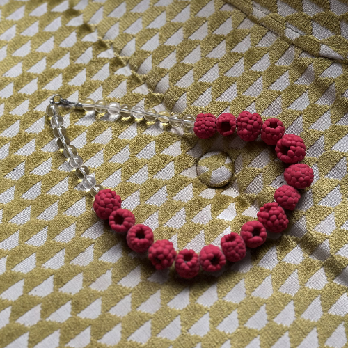 Naszyjnik MALINOWA ROSA 🍓🌸