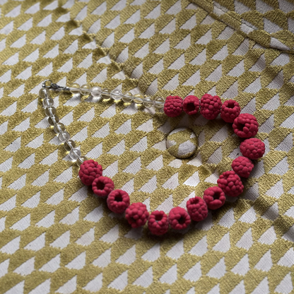 Naszyjnik MALINOWA ROSA 🍓🌸
