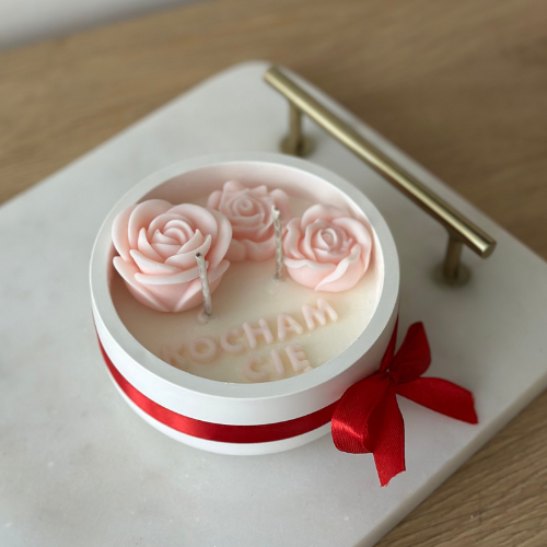 Świeca Sojowa „Kocham Cię” - Róże