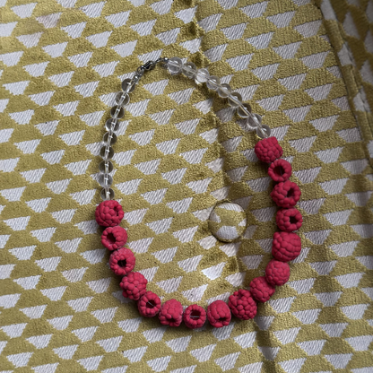 Naszyjnik MALINOWA ROSA 🍓🌸