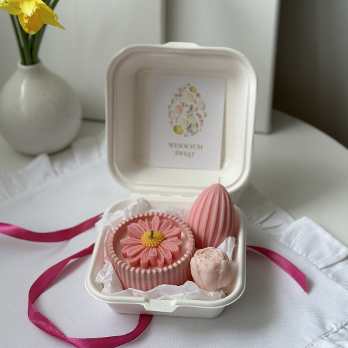 🌸 Zestaw Wielkanocny - Stokrotka & Pisanka Różowa 🌸