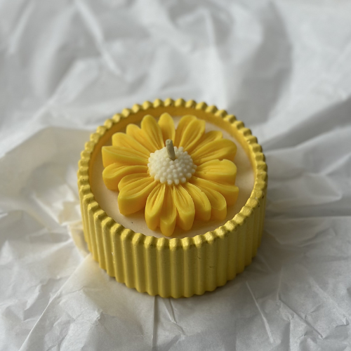 Świeca Sojowa Dekoracyjna - Stokrotka Żółta