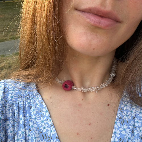 Necklace - CRYSTAL RASPBERRY