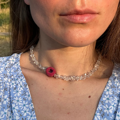Necklace - CRYSTAL RASPBERRY