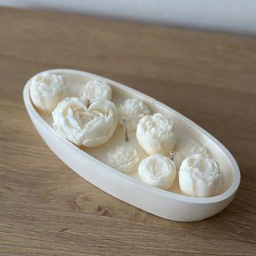 Świeca Sojowa Dekoracyjna – Piwonie