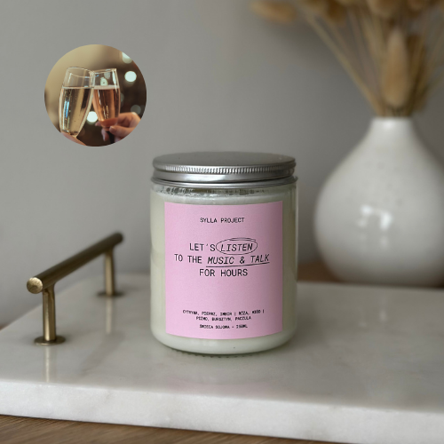 Let’s listen to the music and talk for hours - Świeca Sojowa 250 ml