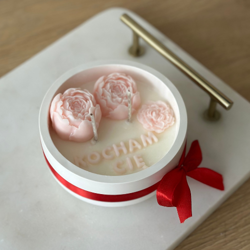 Świeca Sojowa „Kocham Cię” - Piwonie