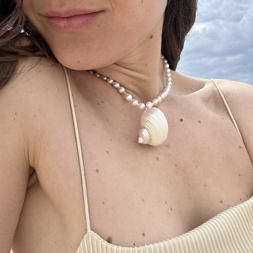 🐚 Siren’s Tale – Naszyjnik z Pereł i Muszli