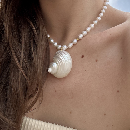 🐚 Siren’s Tale – Naszyjnik z Pereł i Muszli