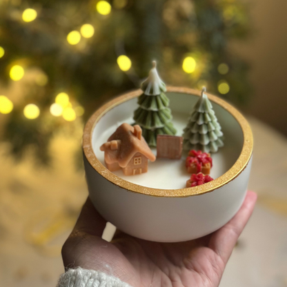 Świeca Sojowa Dekoracyjna Świąteczna - Zimowy Las🎄