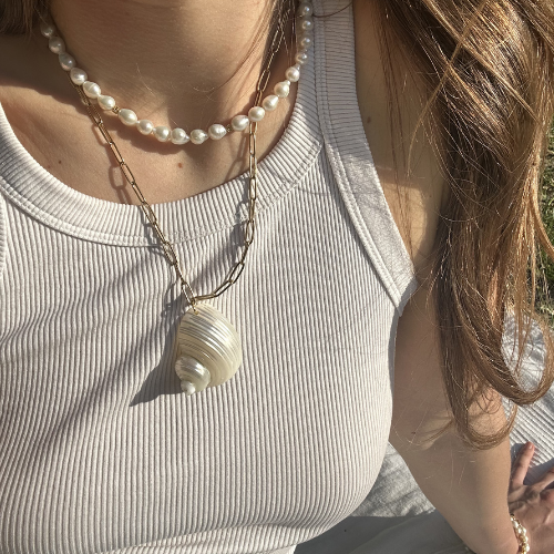 Naszyjnik Shell – Muszla na łańcuszku 🐚