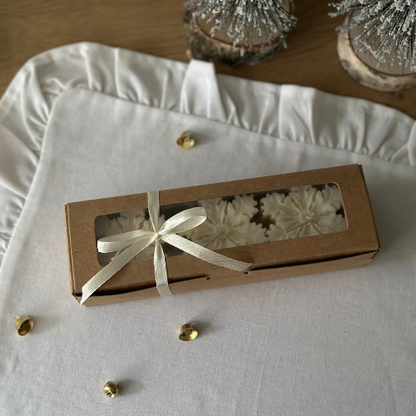 Christmas Gift Set: Three Snowflake Candles