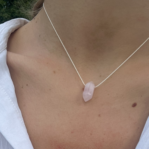 Naszyjnik Miłość – Kwarc Różowy