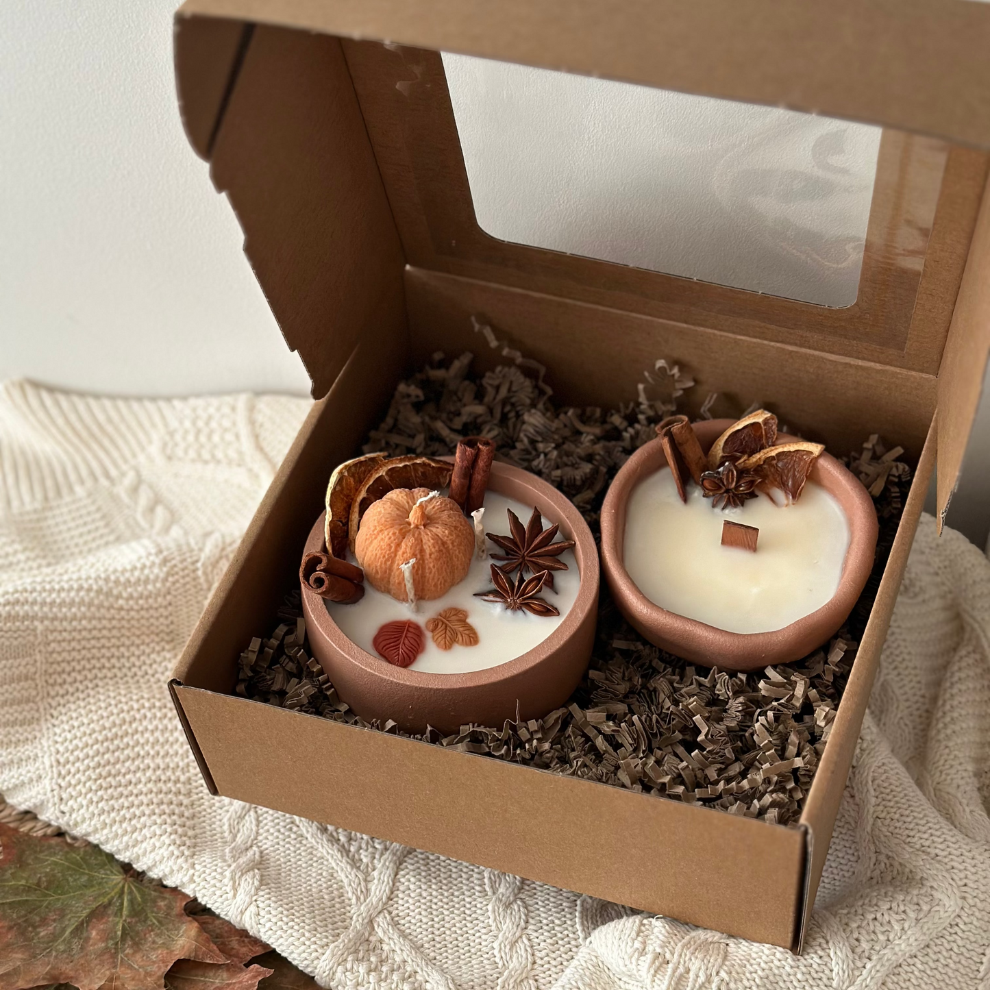 Zestaw Świec Sojowych Dekoracyjnych – Dynia & Przyprawy