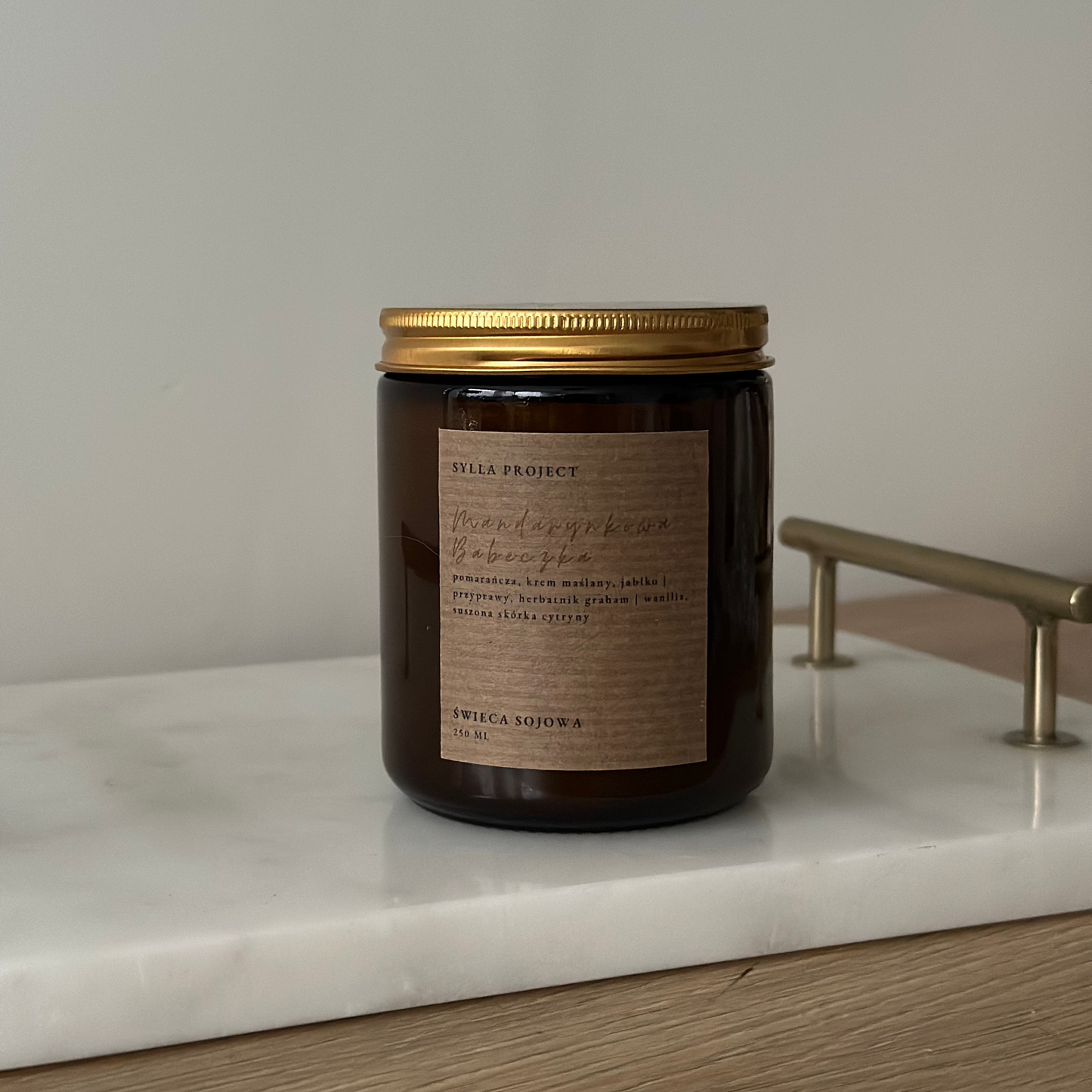 Świeca Sojowa 250 ml – Mandarynkowa Babeczka